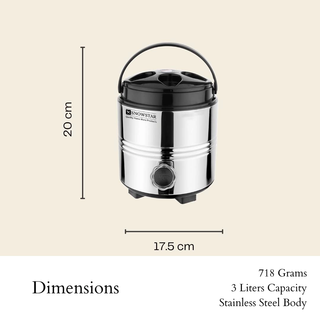 PUF Insulated Water Storage Container - 3 Liters