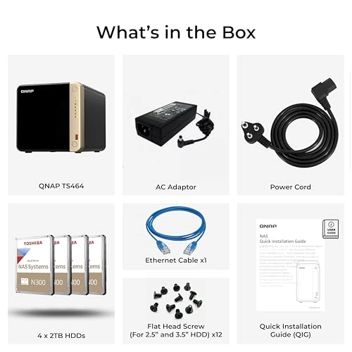 TS-464 4-Bay 8TB - FREE 512GB External SSD for Backup