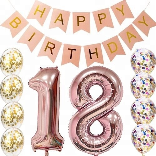 Party Time Trading LLC Birthday Party Decorations Set - 29-Pieces 18th Birthday