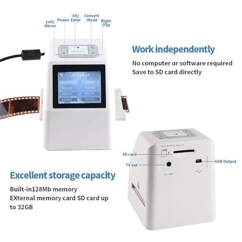 Film Slide Scanner - 22MP 2.4" LCD
