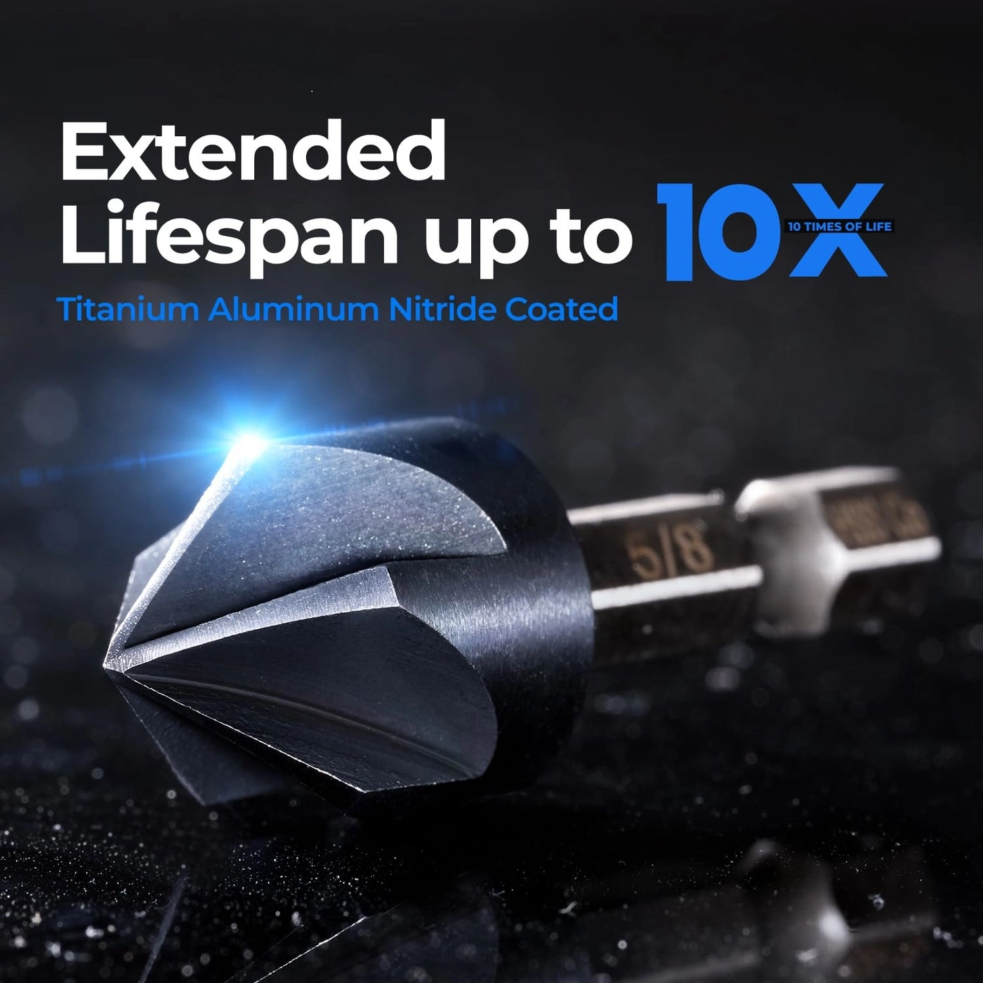 Countersink Drill Bit - Cobalt 1-Piece 3/8""