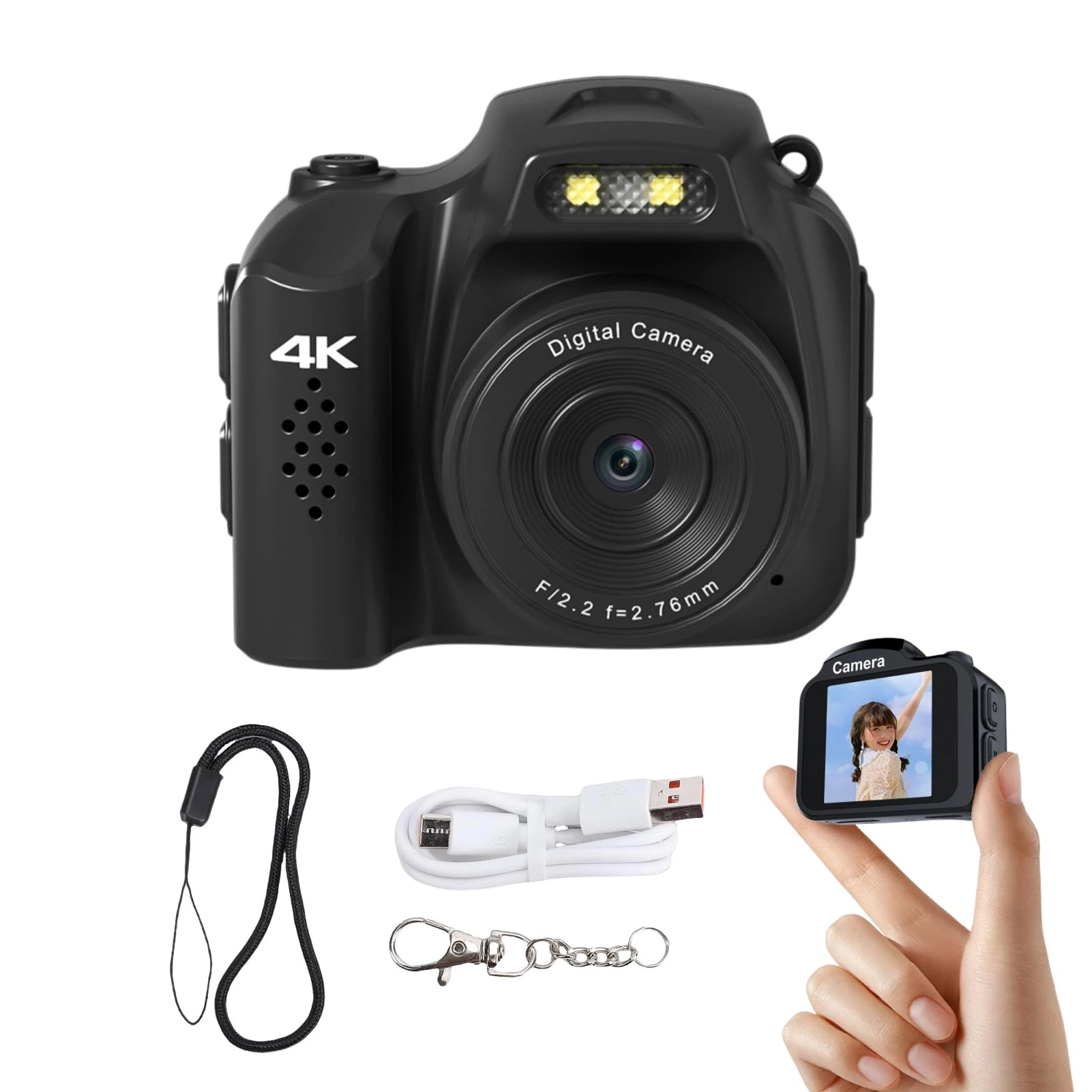 Fabater Mini Keychain Camera - 4K 64MP