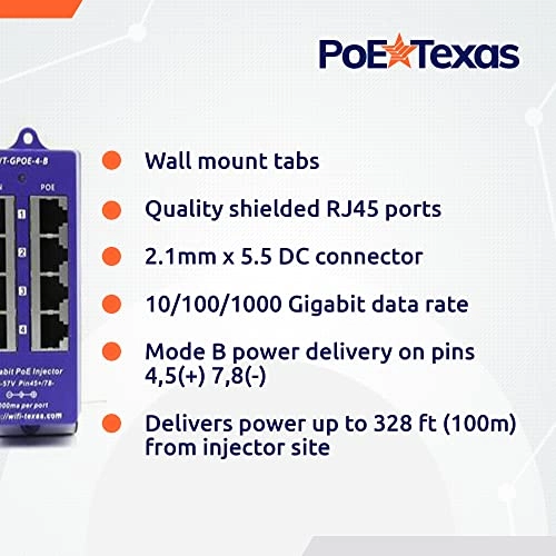 GPOE-4B-24v30w - 24V 30W 4-port 10/100/1000