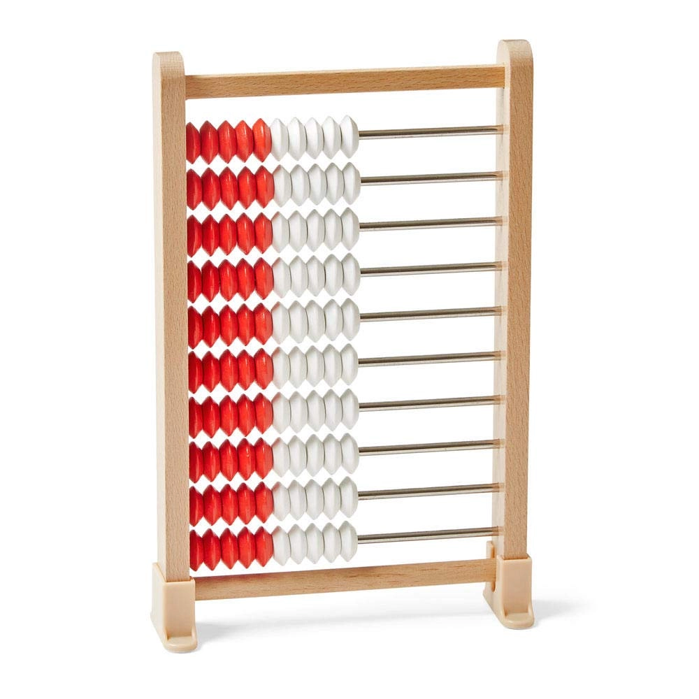 hand2mind Mini 100 Bead Wooden Rekenrek Abacus