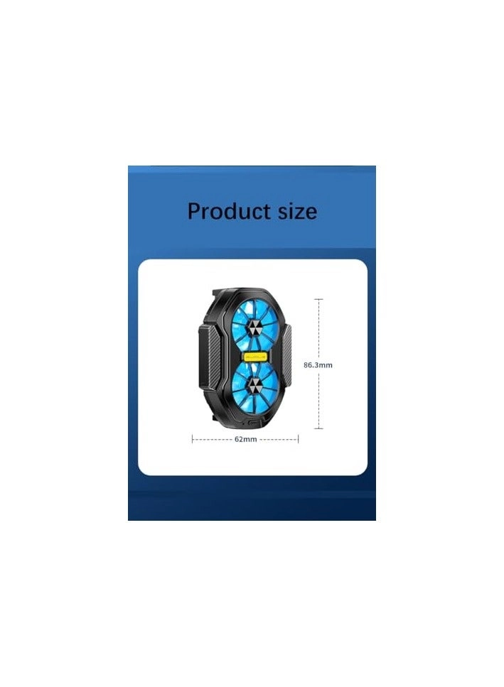 Mobile phone cooler - 86.3mm * 62mm dual fans