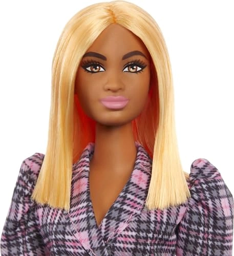 Barbie Fashionistas - Orange Hair Pink Plaid Dress Ages 3+