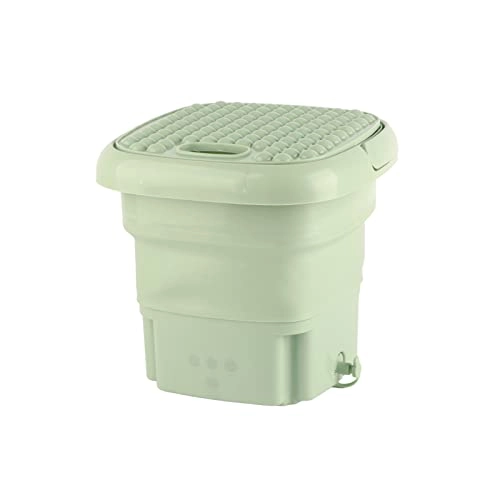Folding Washing Machine,efficient Portable Mini Washer Small Foldable Bucket Lightweight for Baby Clothes Underwear and Small Items Perfect for Apartment Laundry Camping Rv and Travel(blue)