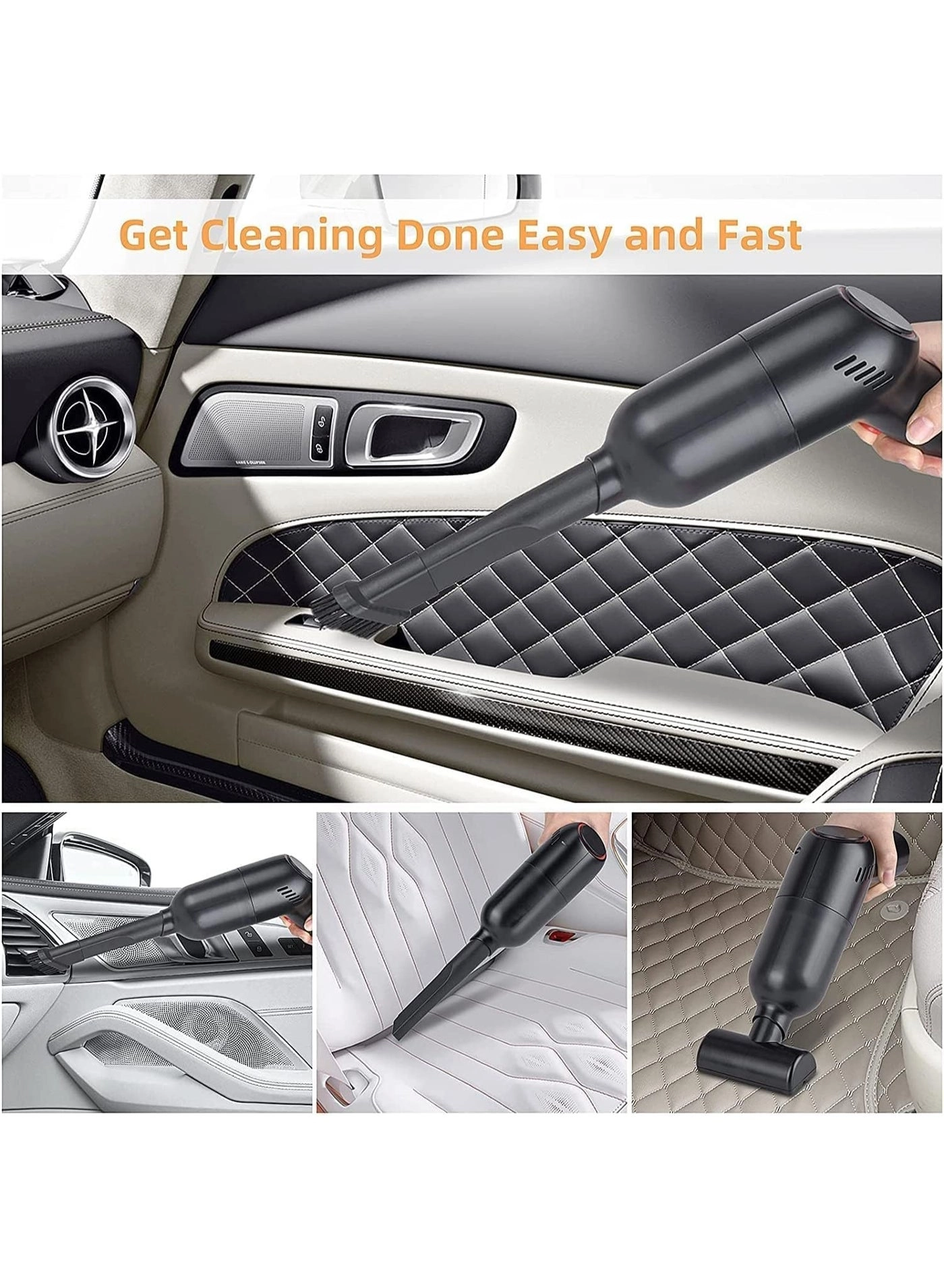 Cordless Handheld Vacuum Cleaner - two 2000 mAh lithium batteries