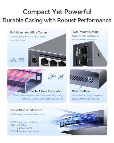 4*2.5G RJ45 2*10G SFP+ - 6-ports