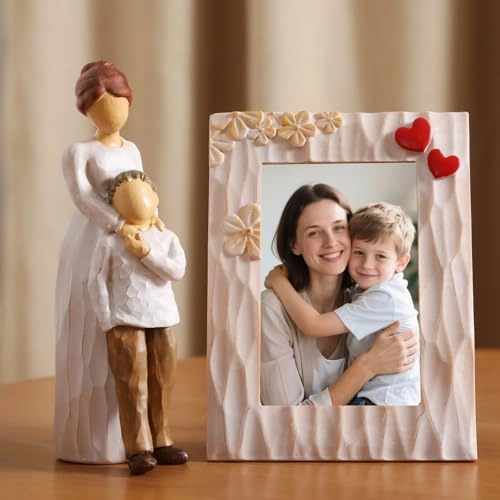 Mother and Son Figurine - Resin