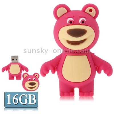 Brown Bear Shape Silicone USB Flash disk - 16GB