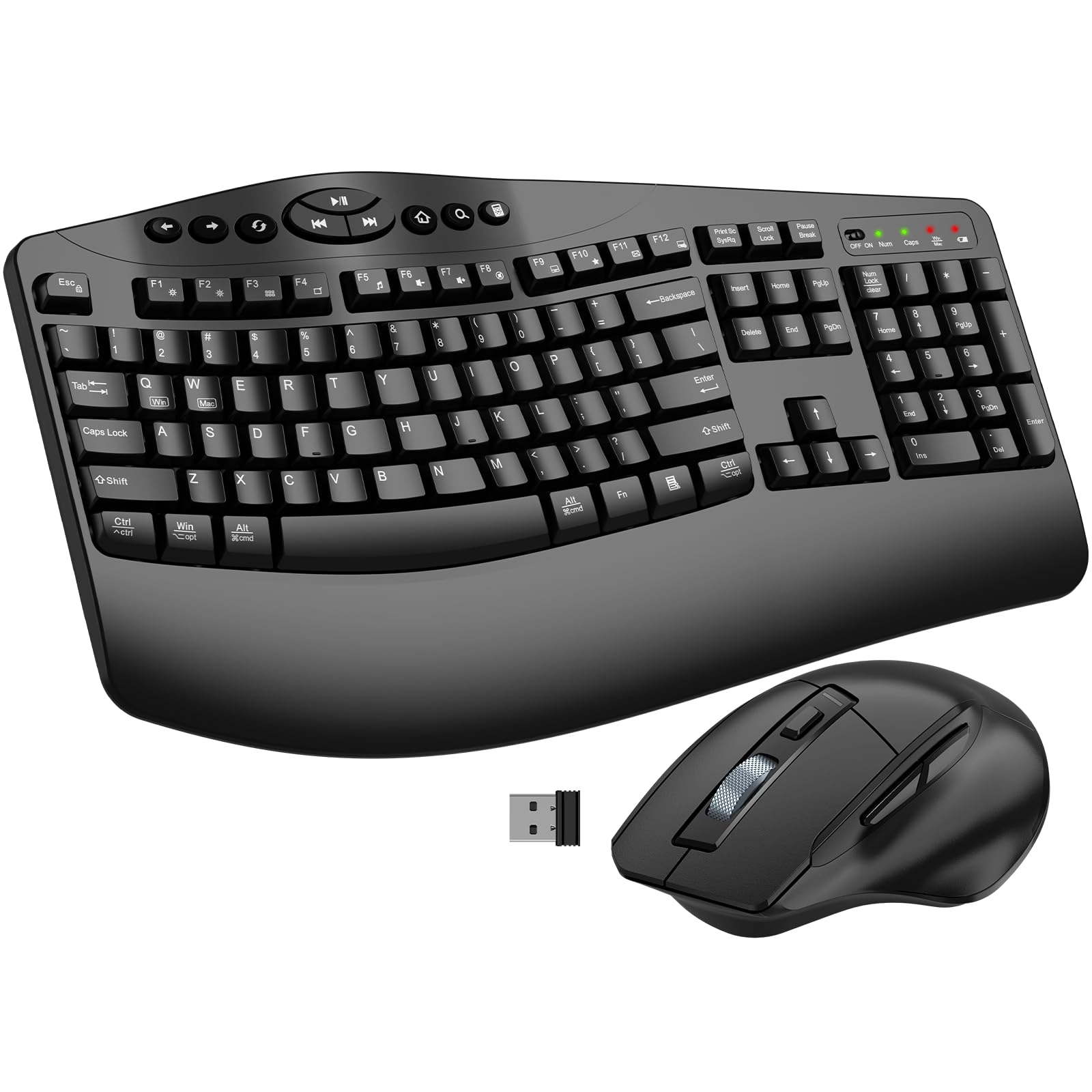 EDJO Keyboard and Mouse Combo - QWERTY Wireless