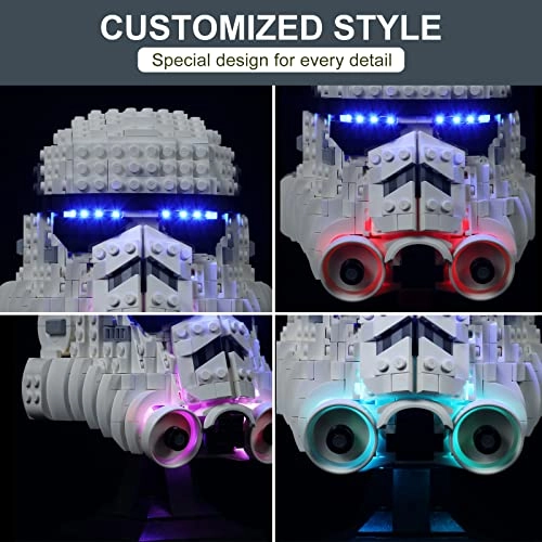 Light Kit for LEGO 75276 Stormtrooper Helmet - Acrylonitrile Butadiene Styrene 1
