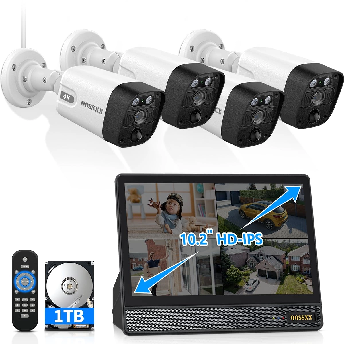 OOSSXX OSX-POE4K8ch4TB - 8-Cams 8 channels 4K