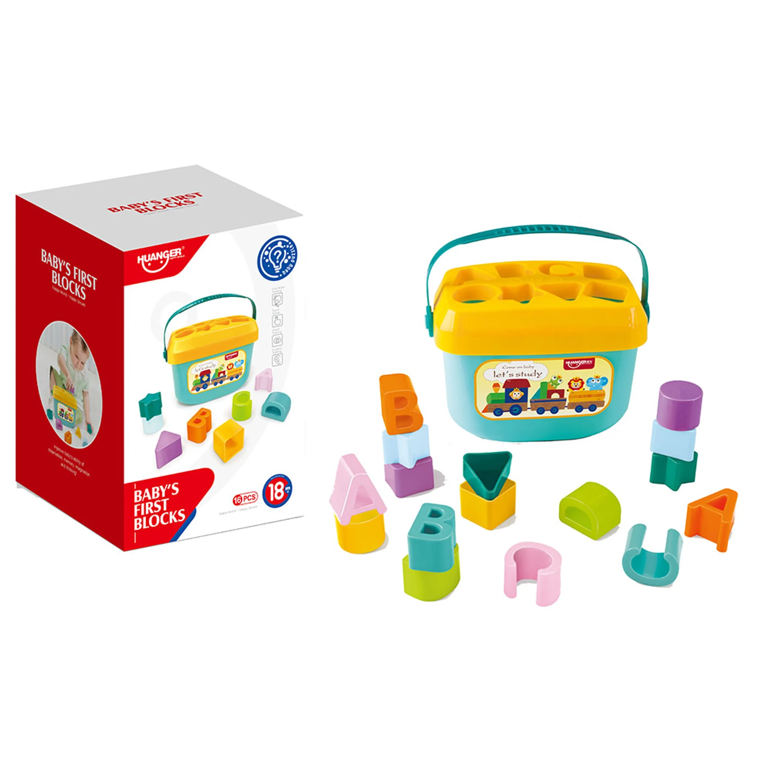 Baby Stack Blocks - Alphabet Easy-carry handle