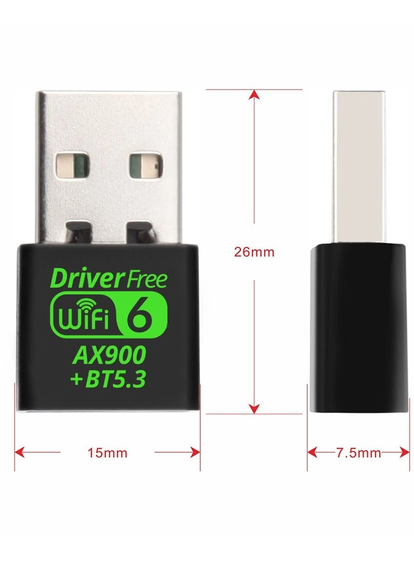 WiFi 6 USB Adapter - Dual-Band 5GHz 2.4GHz USB Wireless