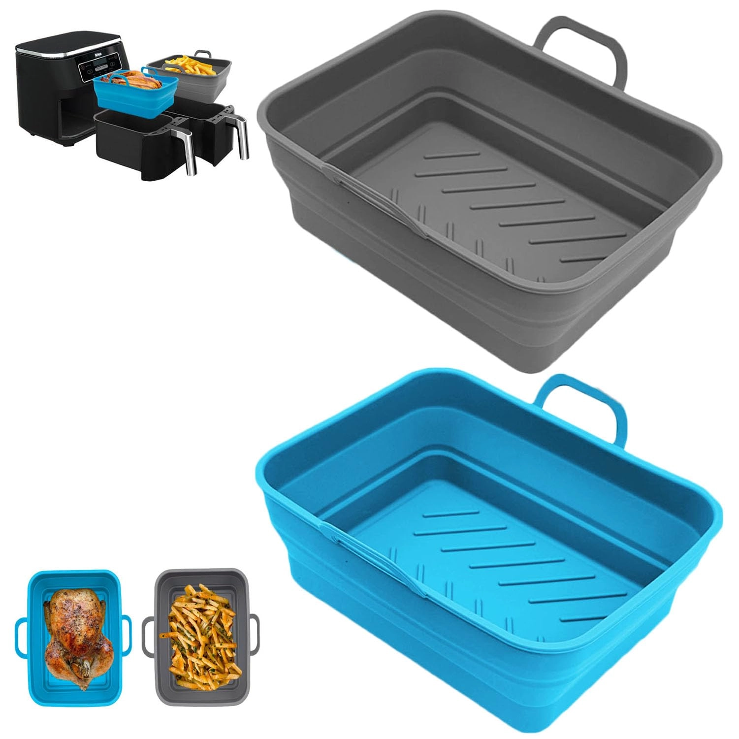 AUMUA Silicone Foldable Airfryer Liner - Silicone 2 piece(s)
