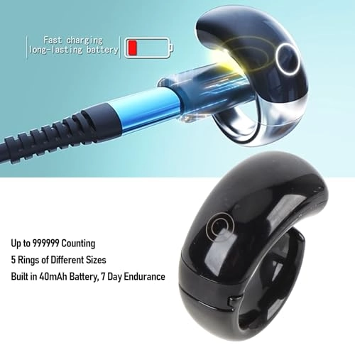 Smart Tasbih Zikr Ring - 23.9mm 22mm 20mm 18mm 16.5mm