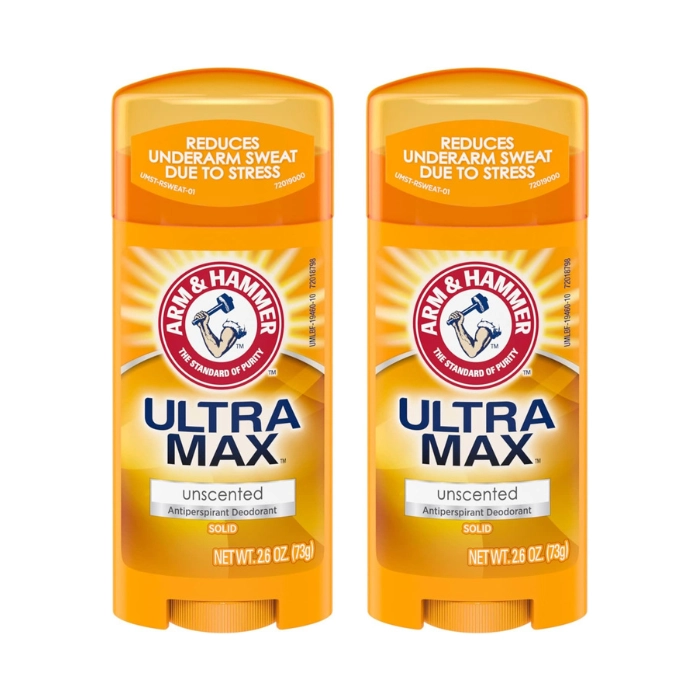 Arm and Hammer Ultra Max Deo Stick - Unscented 73g Twin Pack