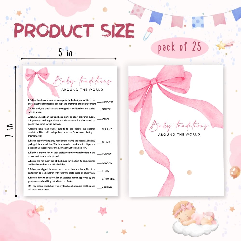 Baby Traditions Around The World Baby Shower Games - Adult 25