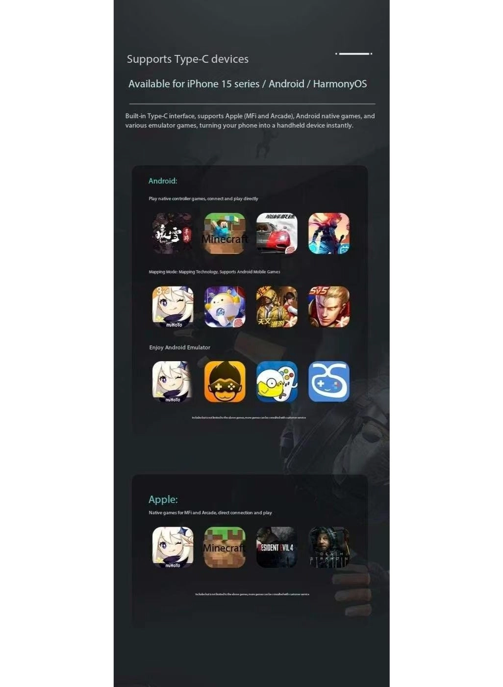 LeadJoy M1 - WHITE iPhone Type-C / Android / HarmonyOS