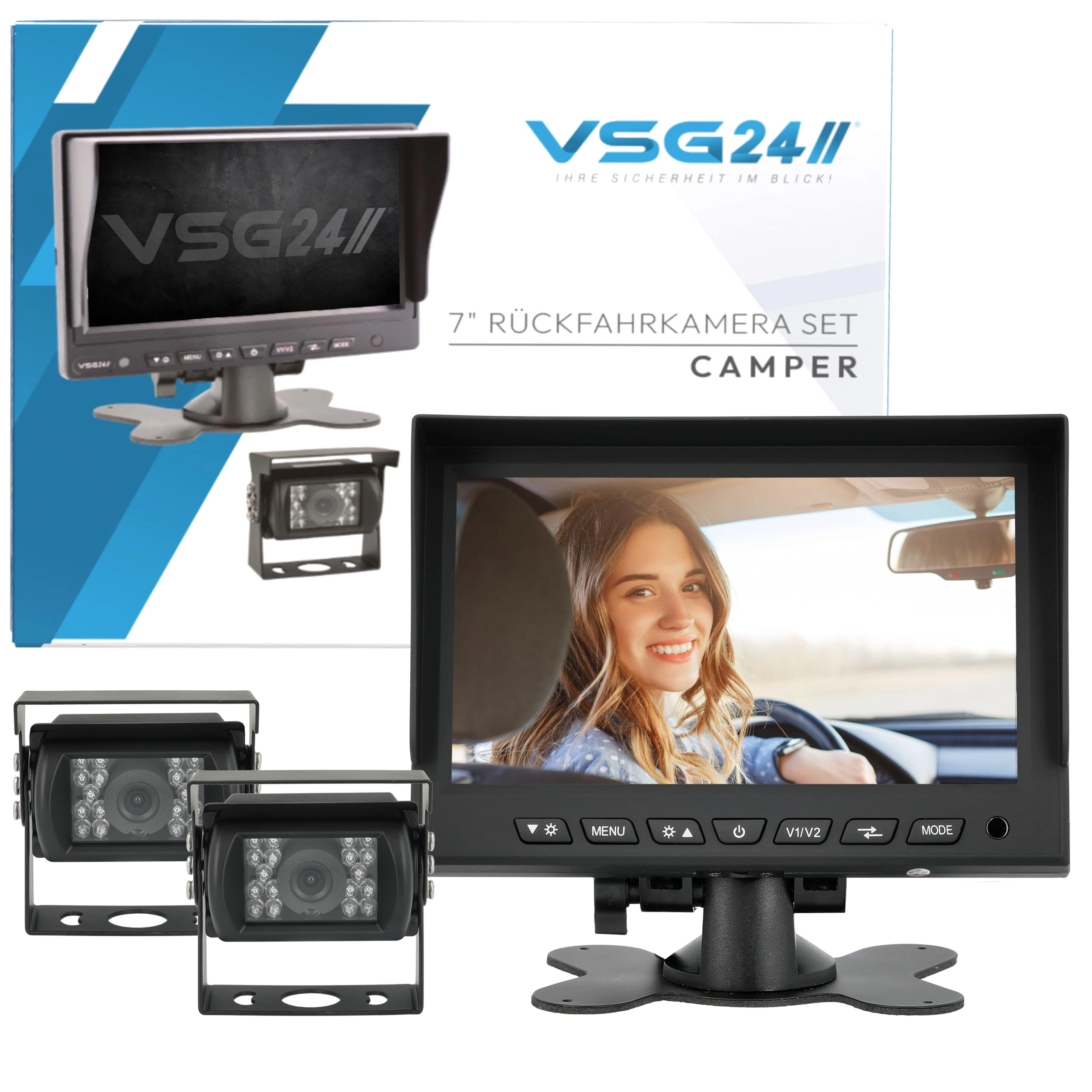 VSG24 Reversing Camera + 7 Inch Monitor - Night vision