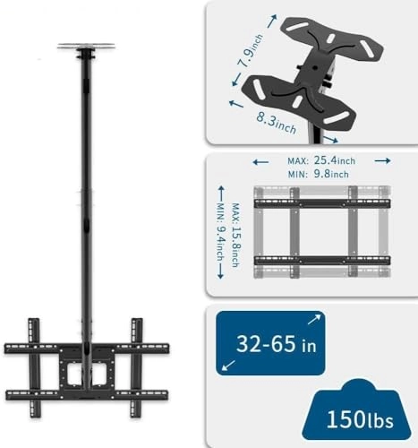 TV Ceiling Mount - 50kg 32-75 inch