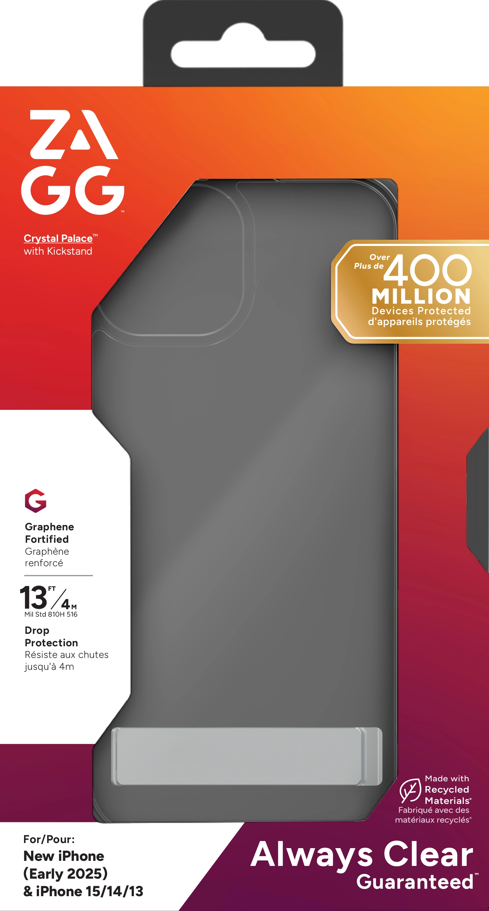 Crystal Clear Case - Kickstand + Anti-Glare Screen Protector + Elite Camera Lens Protector + 20W USB-C PD Wall Charger + 2M USB-C to USB-C Cable for iPhone 16 Pro Max