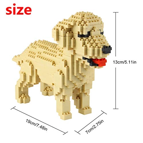 Micro Dog Building Blocks (KLJM-02) - Mini Pet Golden Retriever