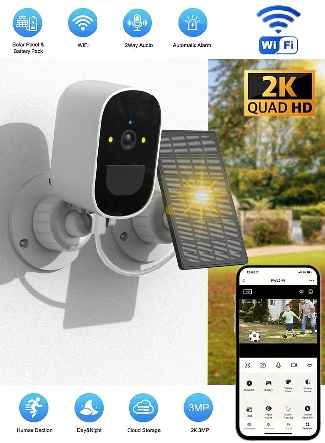JieSuDa Wireless Solar Security Camera 2K