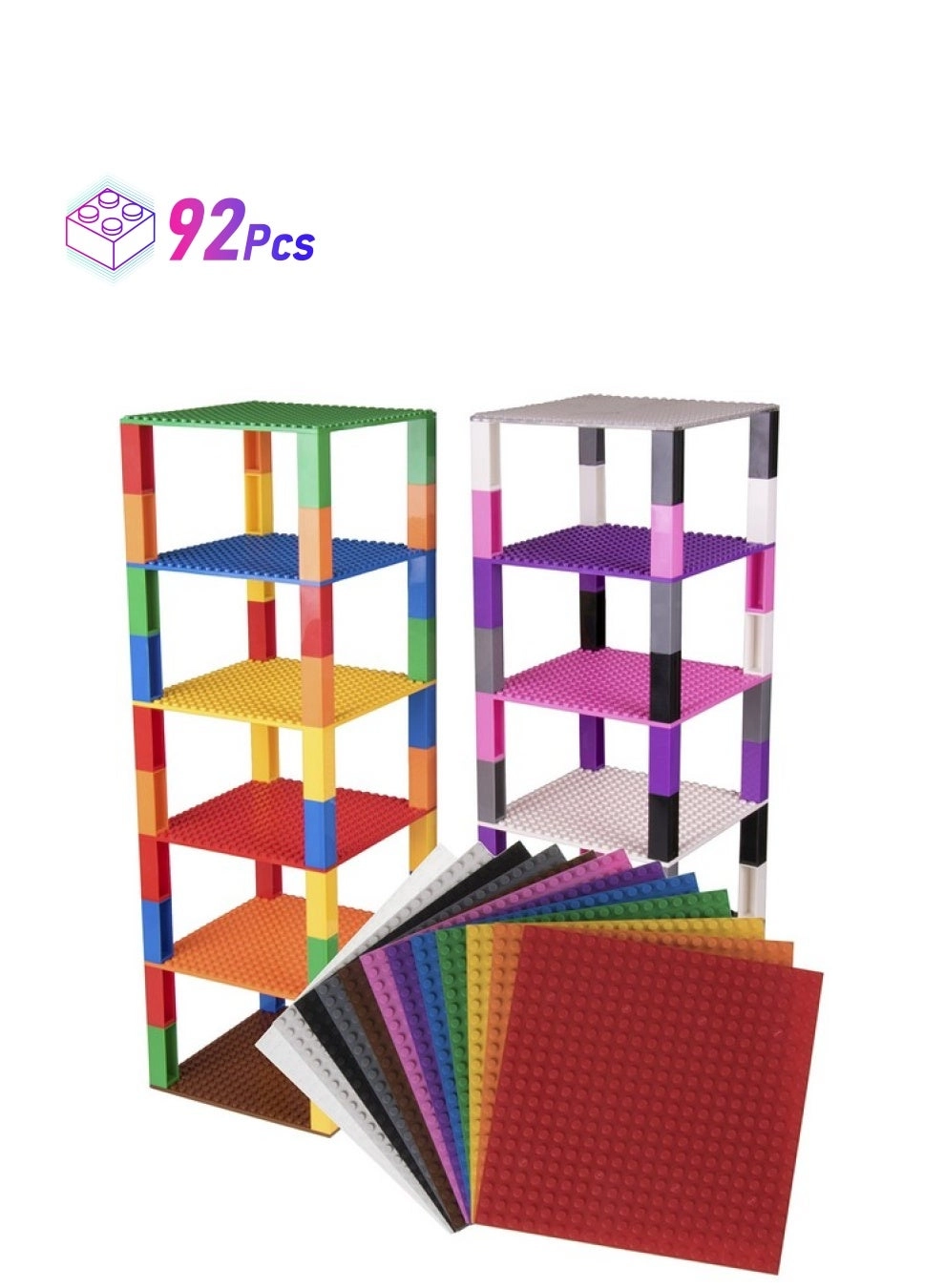 Strictly Briks Classic Stackable Baseplates - 92 pcs