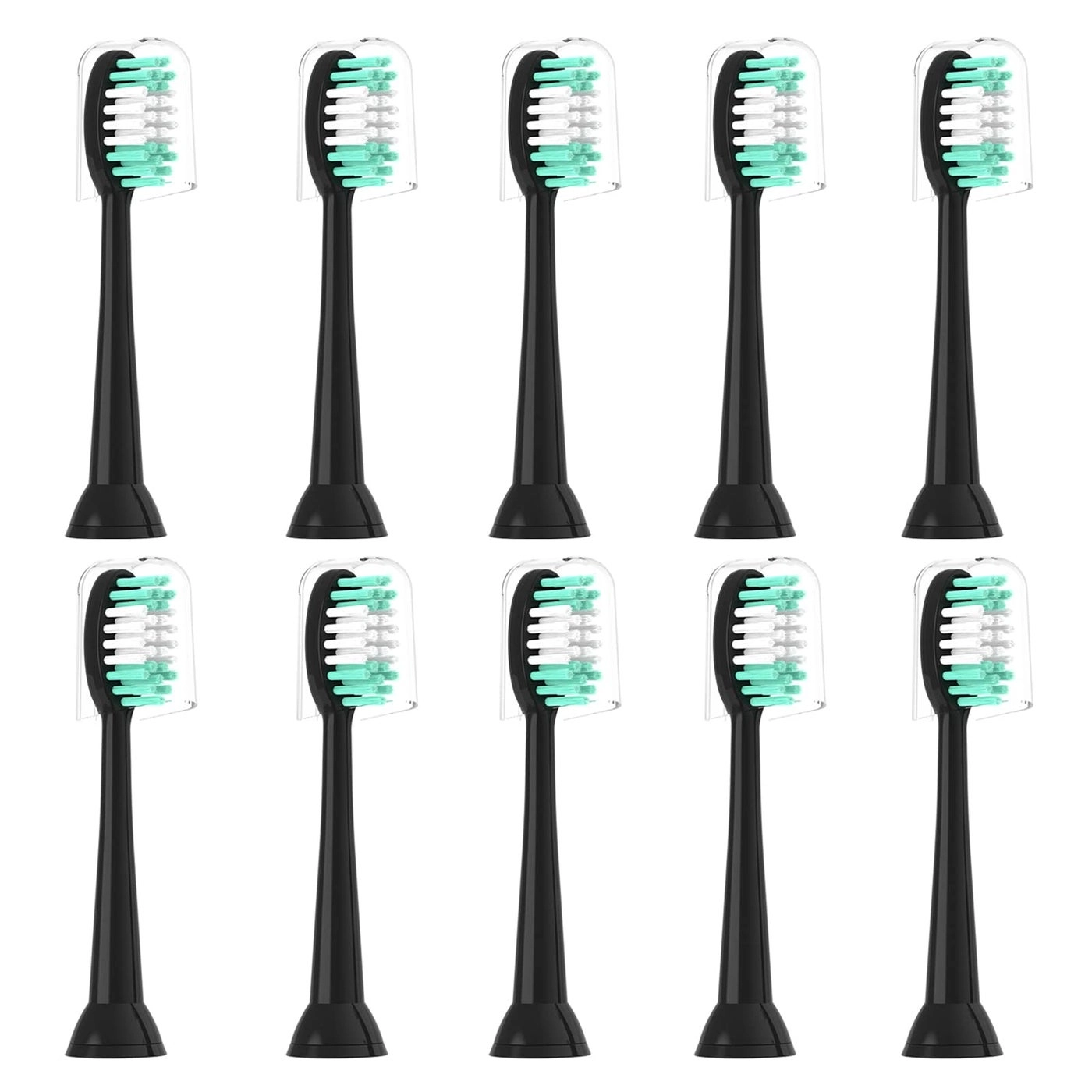 Replacement Toothbrush Heads - 10 Pack Soft Compatible with AquaSonic