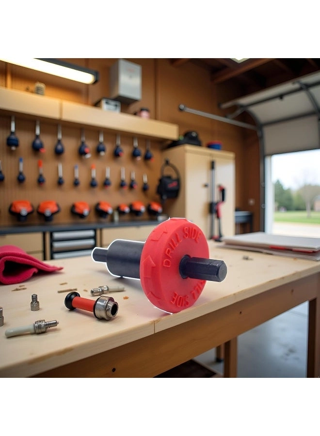 Jump Start Electric Engine Drill Bit Adapter - Red and Black