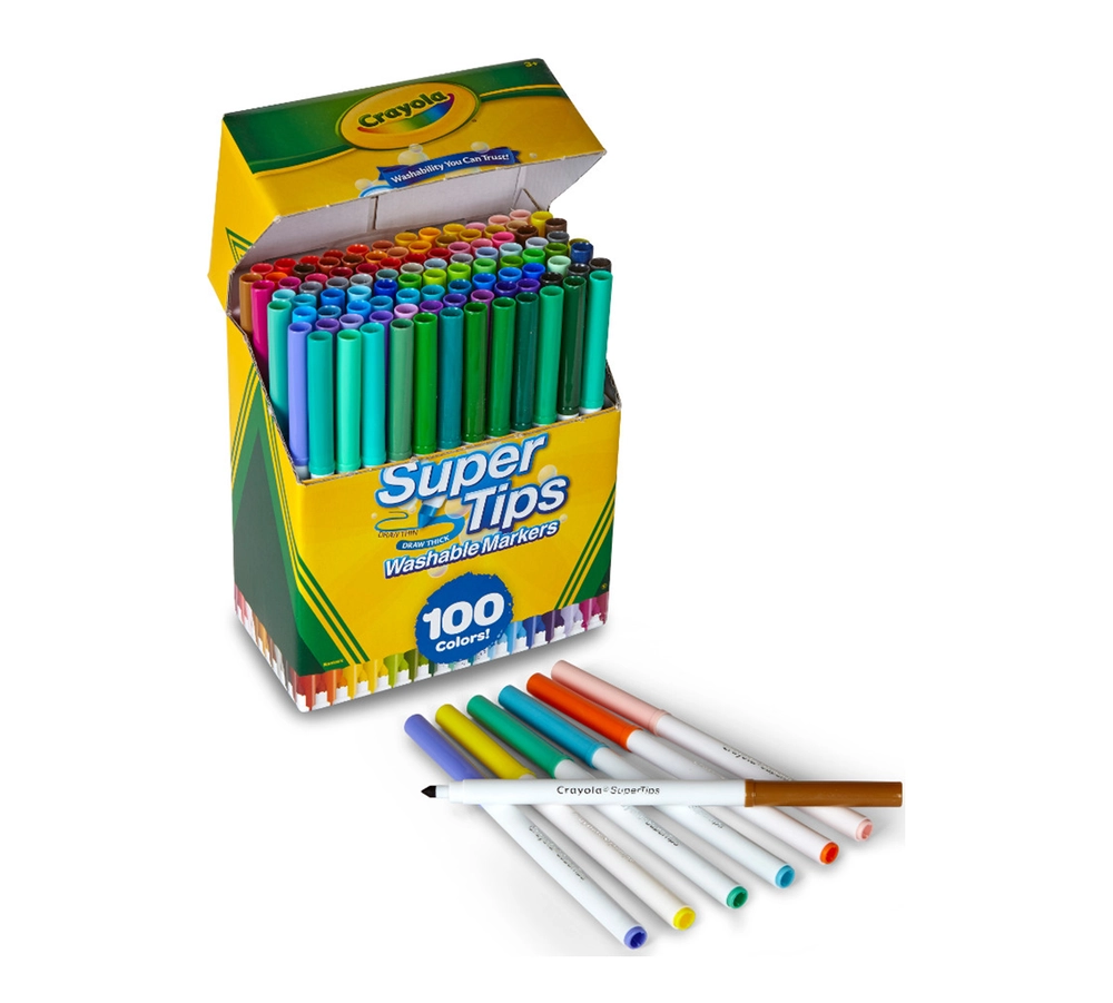 Crayola Super Tips Washable Markers Super Tips - 100 Pcs 100 different colors