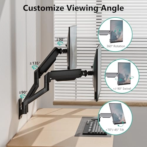 Dual Monitor Wall Mount - 2 17 to 32 inch 75x75/100x100