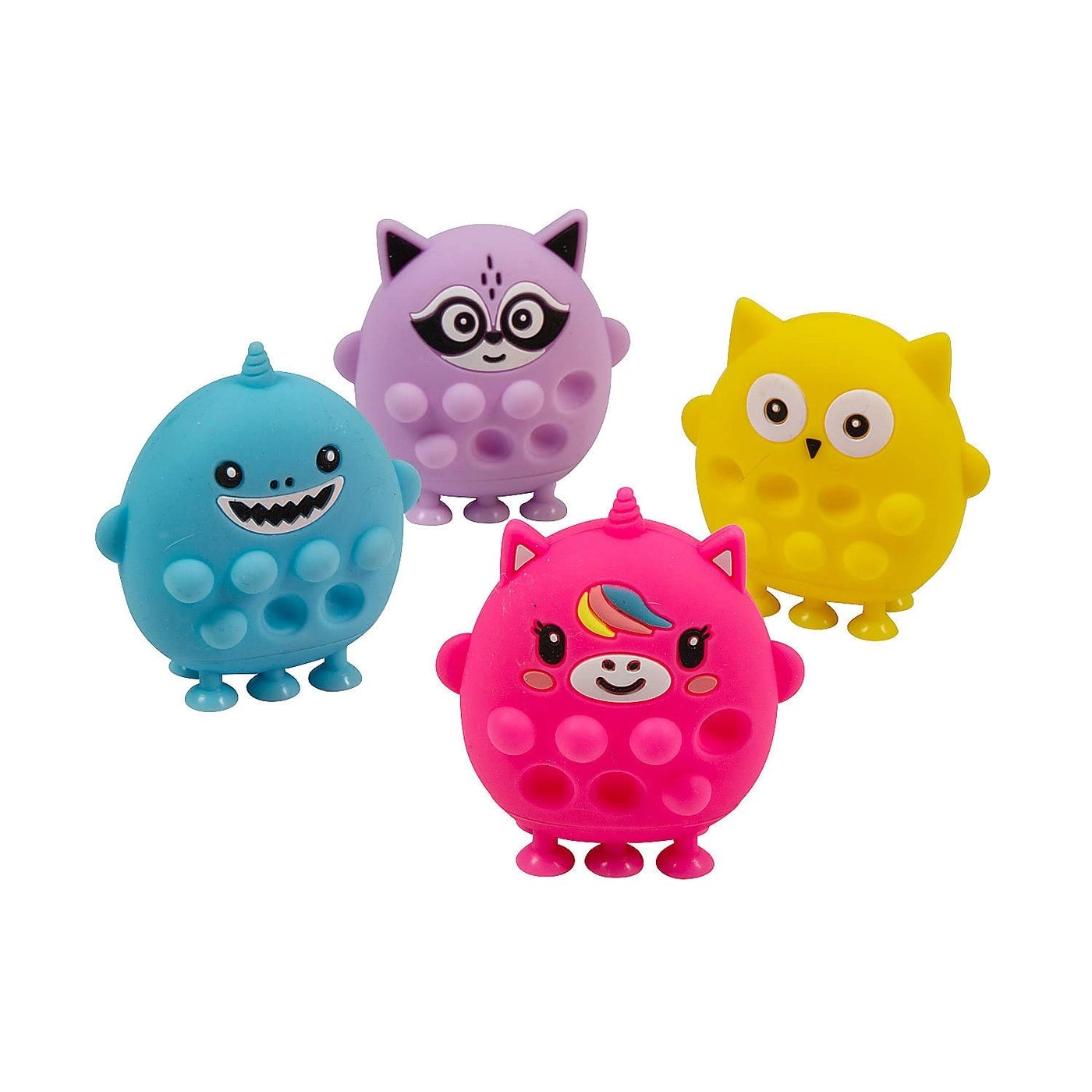 3D Lotsa Pop Suction Characters - 4 Pieces