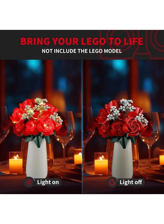 Light Kit for LEGO Bouquet of Roses - Music Version Compatible with LEGO Icons 10328