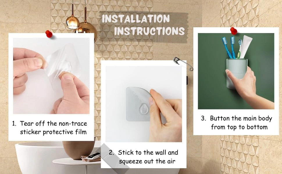 Toothbrush Holder - Wall Mounted 1Pcs