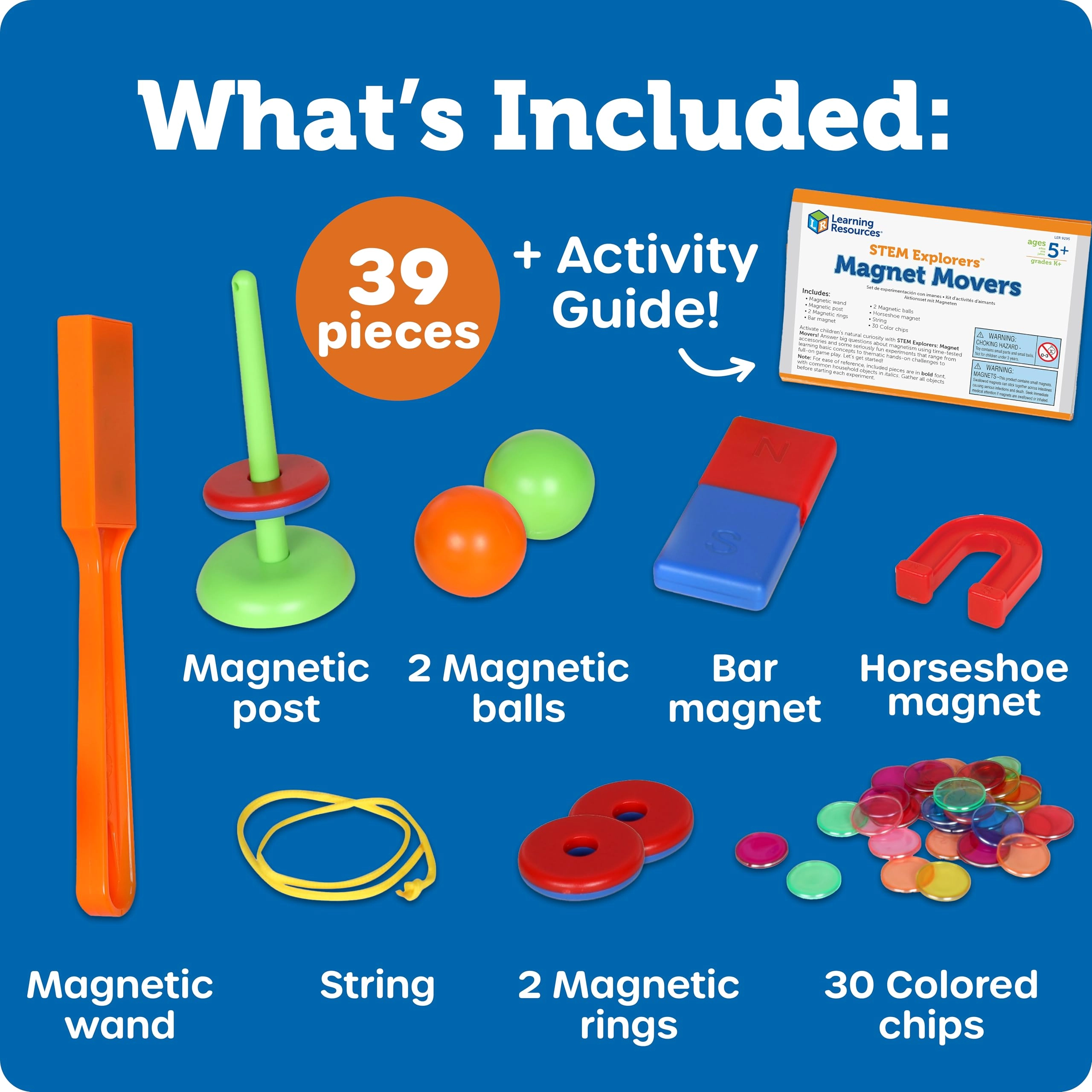 Magnet Movers Physics, Ages 5-9 - 39 pieces