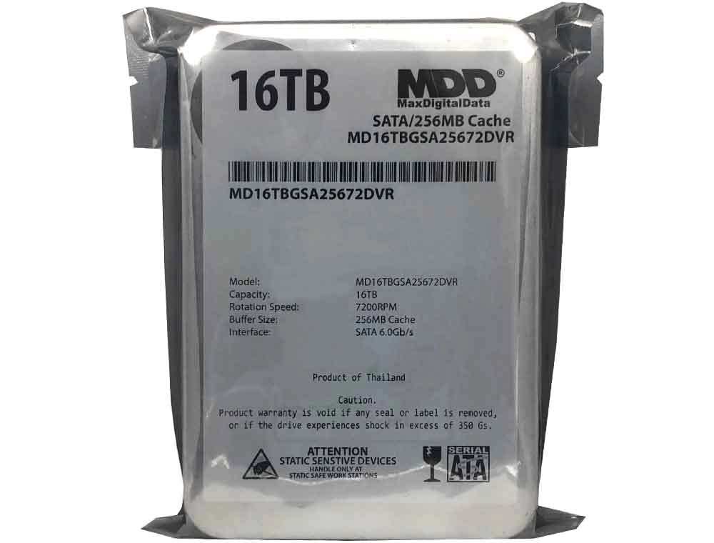 (Renewed) 3.5" 7200rpm 256MB SATA 6Gb/s (MD16TGSA25672DVR) - 16TB