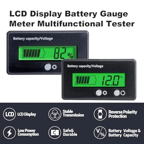 Battery Capacity Voltage Meter - 12V-84V LCD Alarm