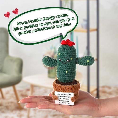Cactus Funny Positive 13 cm Crochet