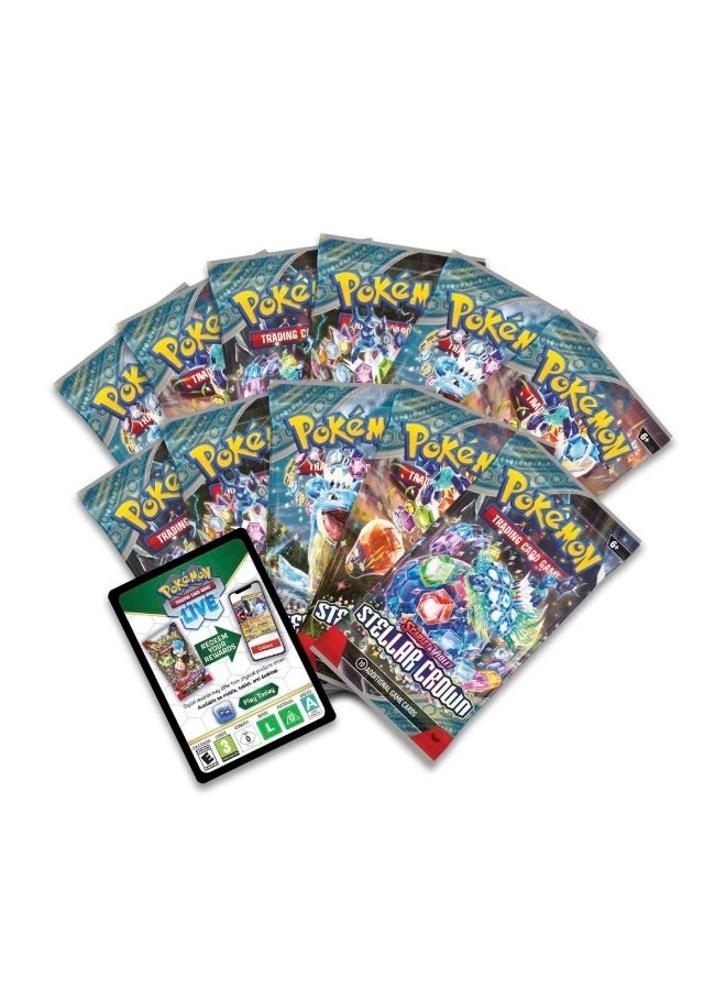 Scarlet & Violet (SV07) Stellar Crown Elite Trainer Box - 9 Pokémon TCG: Scarlet & Violet Stellar Crown booster packs 65 card sleeves