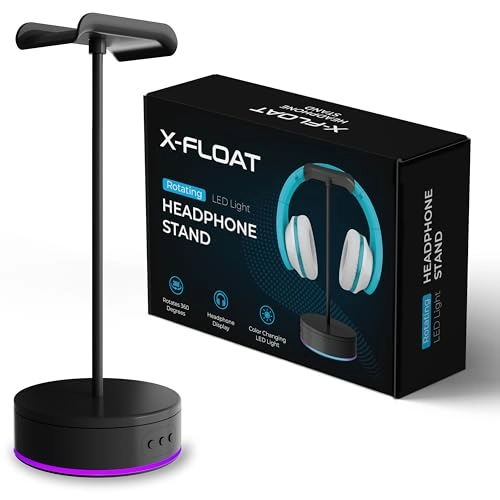 Rotating Headphone Stand - LED Lights USB-C