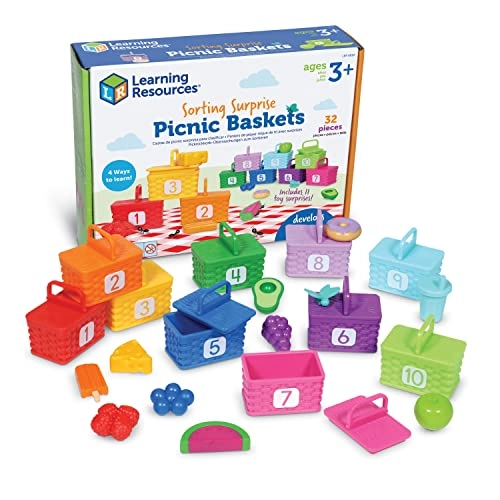 Learning Resources Sorting Surprise Picnic Baskets - 3+ 32 pieces