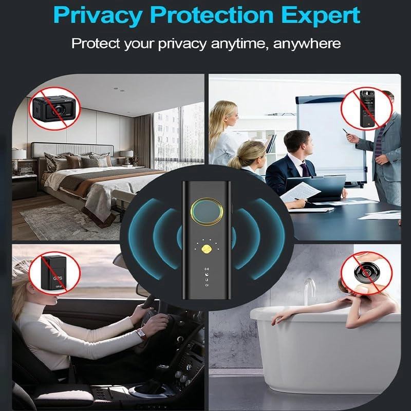 Hidden Detectors - 6 adjustable sensitivity levels 4 professional modes Black