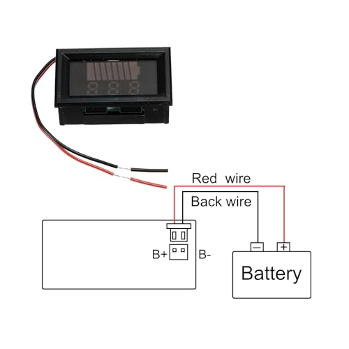 72 V Voltmeter - Red LED 2-Wire 0.56 Inch