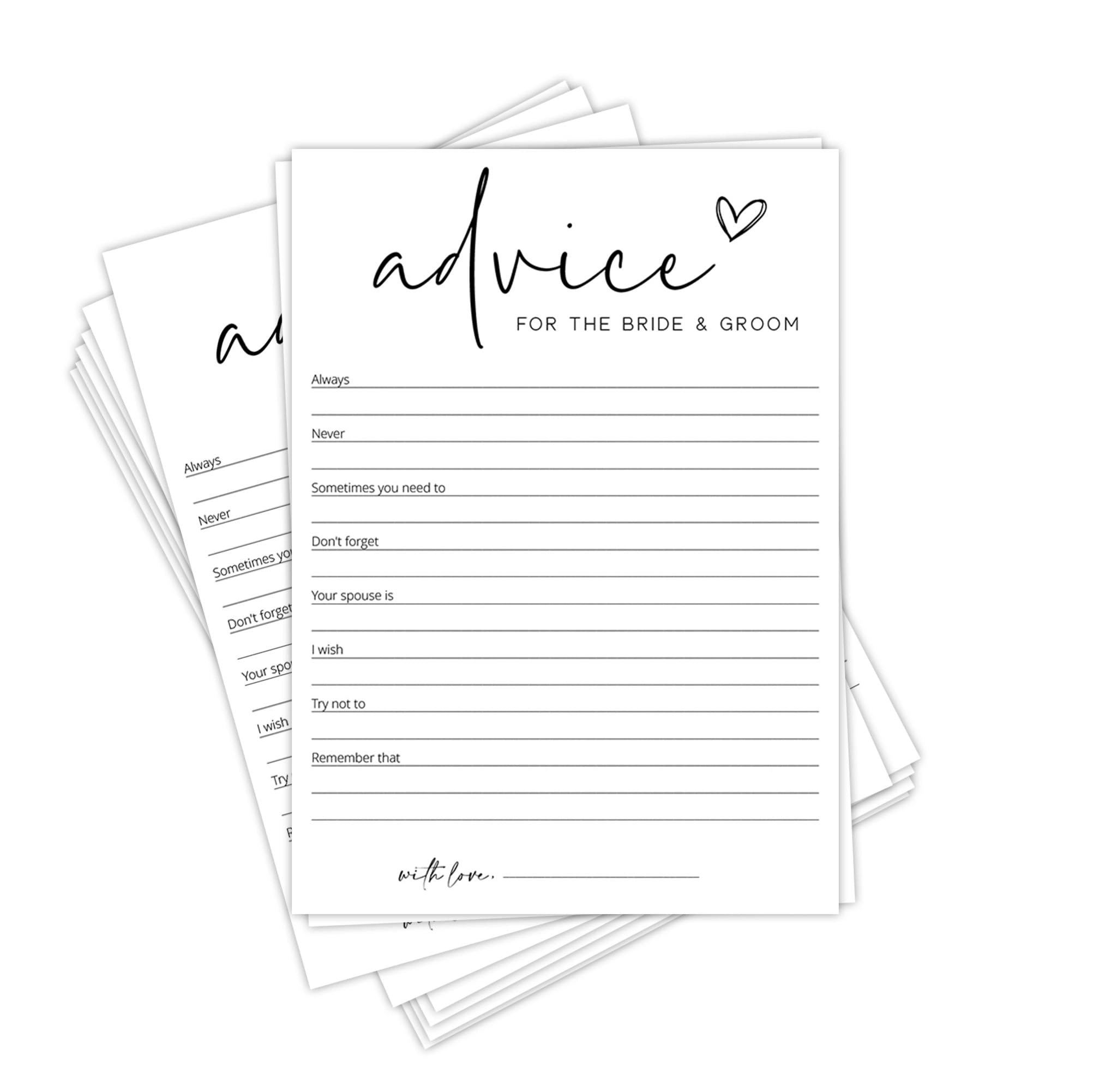 DTLGTG Bridal Shower Game Cards - Adult 25