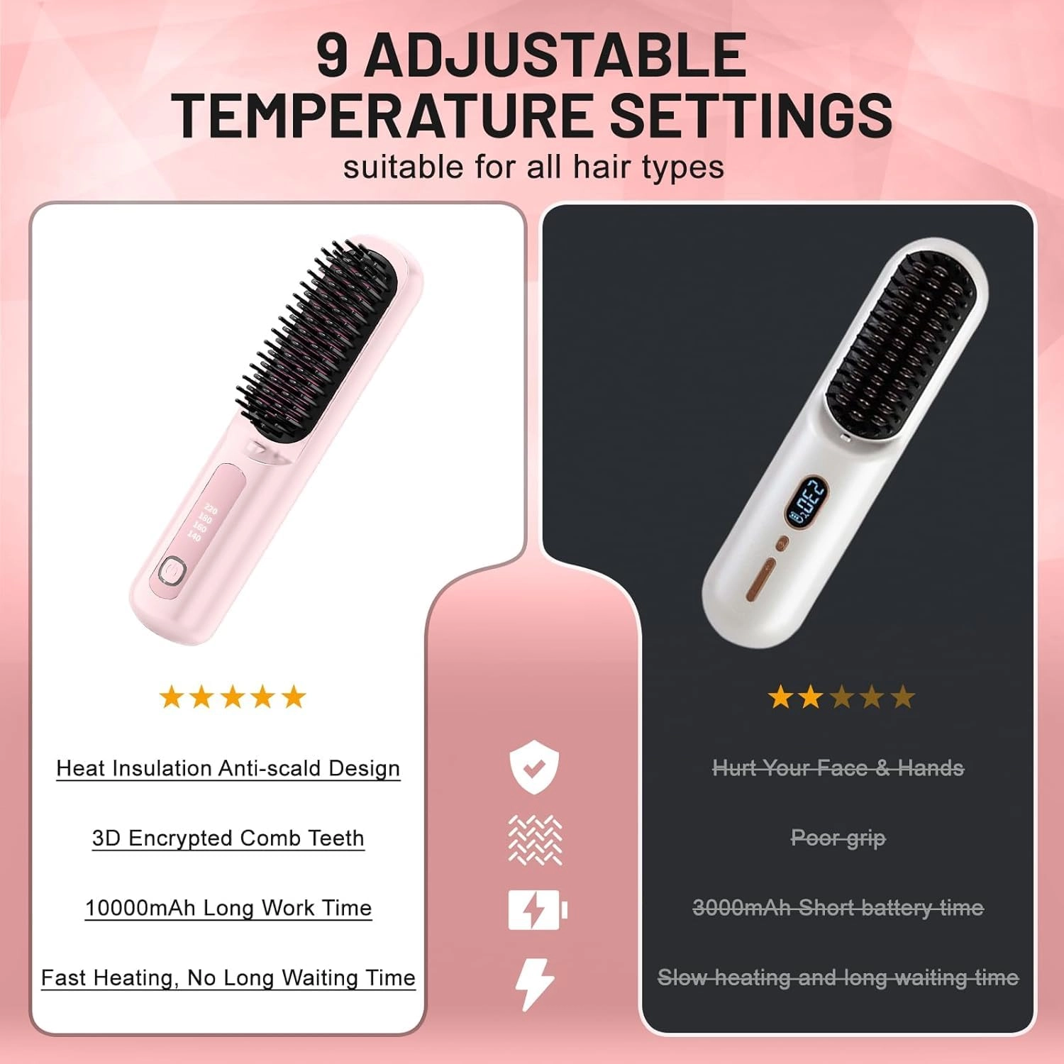 Go Brush Pro - Cordless Rechargeable Pink