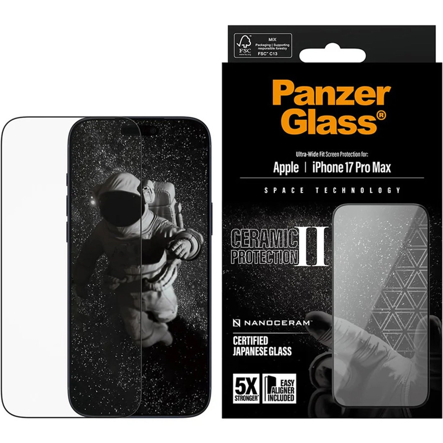Clear Ceramic II Screen Protector for iPhone 17 Pro Max